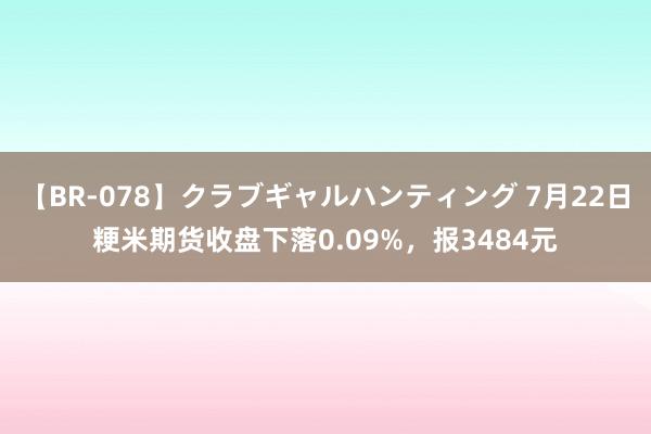 【BR-078】クラブギャルハンティング 7月22日粳米期货收盘下落0.09%，报3484元